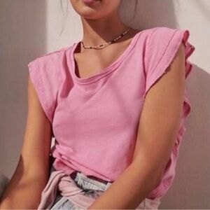 🚫🚫SOLD🚫🚫 Barbie bright Pink Women's Top Anthropologie Daily Practice